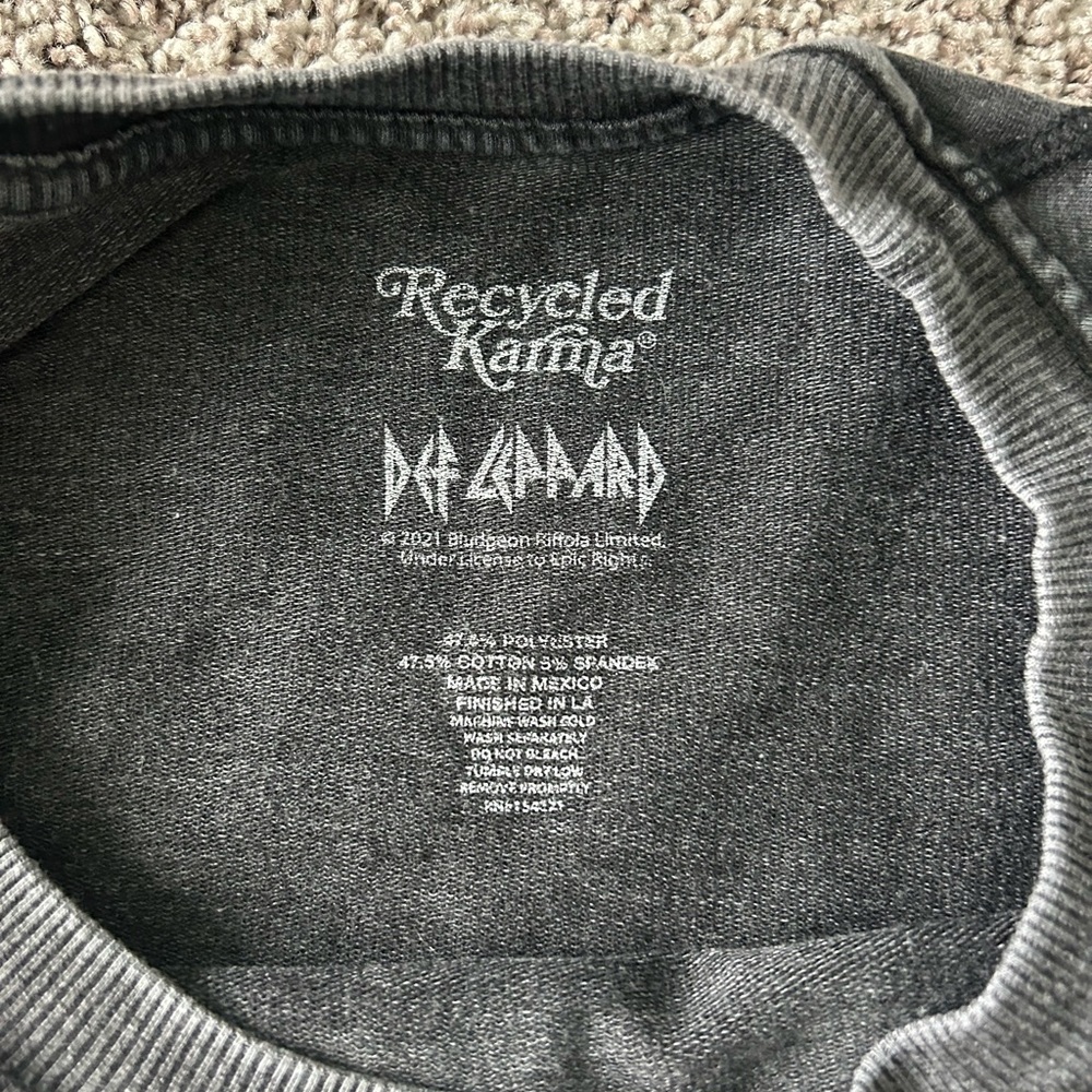*RECYCLED KARMA Def Leppard ‘93 Adrenalize World Tour Sweatshirt Black XS RK-6 - Picture 7 of 9